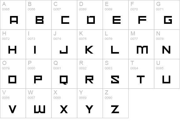 Space Madness uppercase A-Z preview