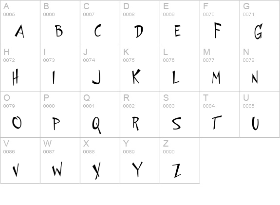 Space Toaster uppercase A-Z preview