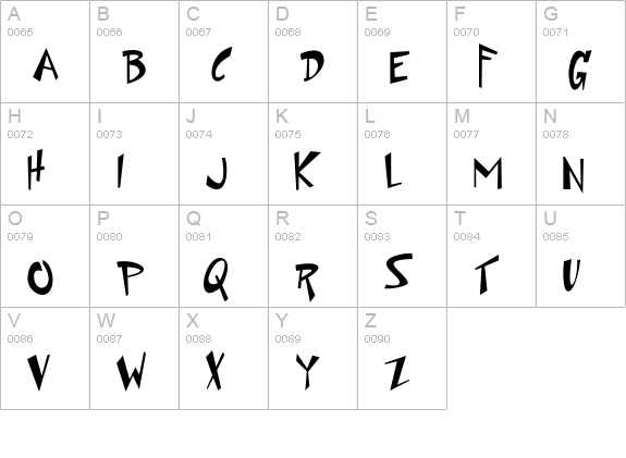 Space Up Yer Life uppercase A-Z preview