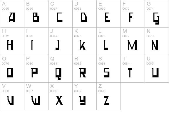 Space worm uppercase A-Z preview