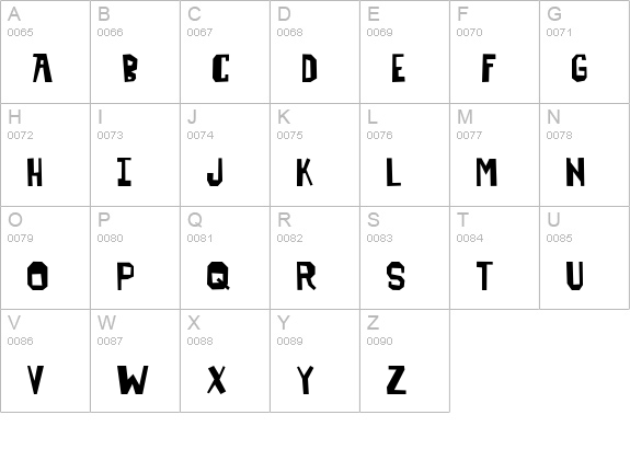 SpaceCowboy uppercase A-Z preview
