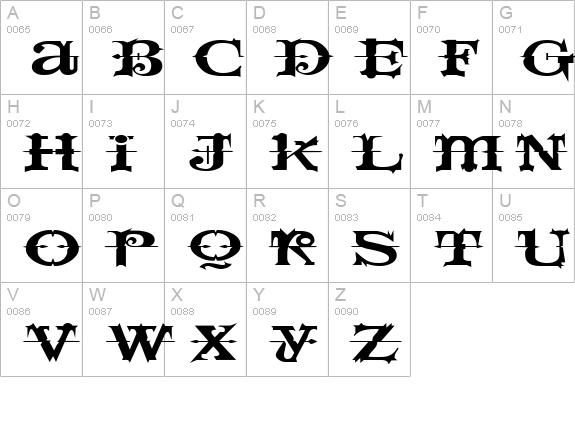 SpaceIveyExtended uppercase A-Z preview