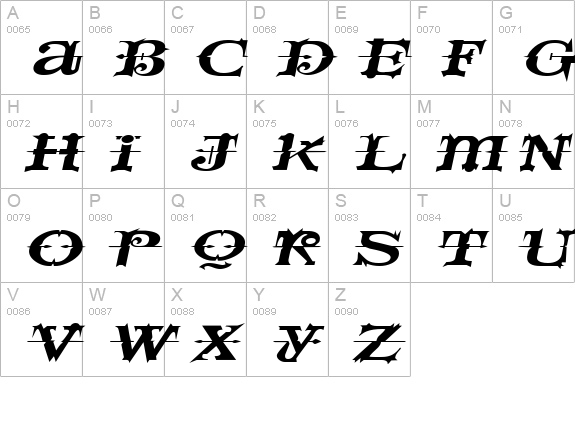 SpaceIveyExtended Italic uppercase A-Z preview