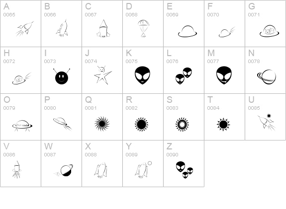 Spacey JHB uppercase A-Z preview