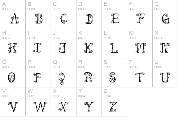Spahrty Girl uppercase A-Z preview