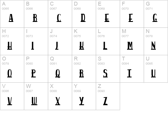 spanky's bungalow uppercase A-Z preview