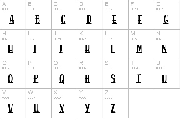 spankys bungalow uppercase A-Z preview