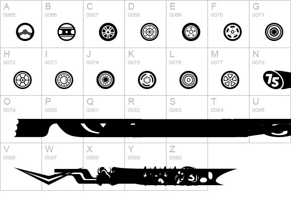 SparePartsToo uppercase A-Z preview