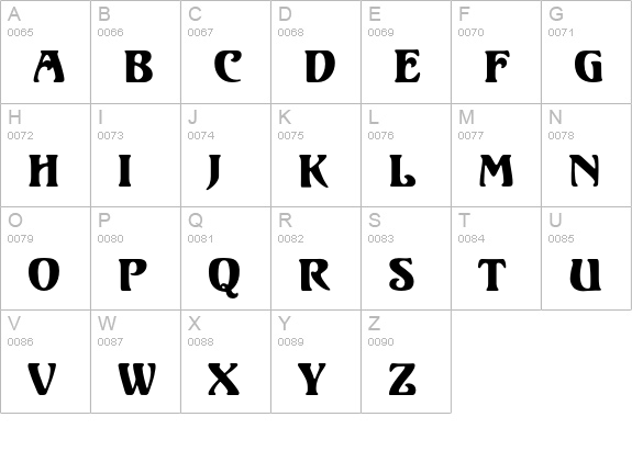 Sparta uppercase A-Z preview