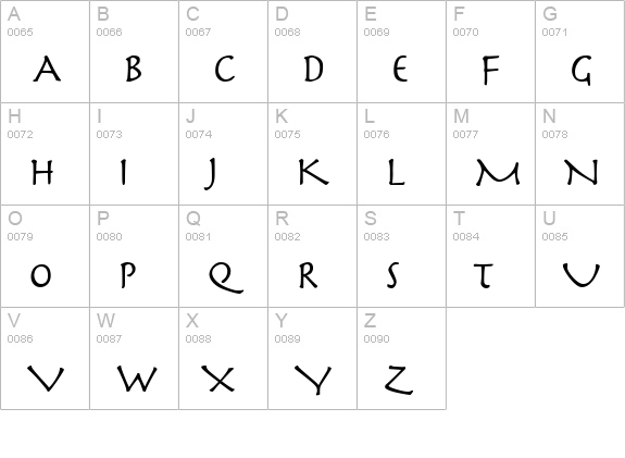 Sparta SSi uppercase A-Z preview