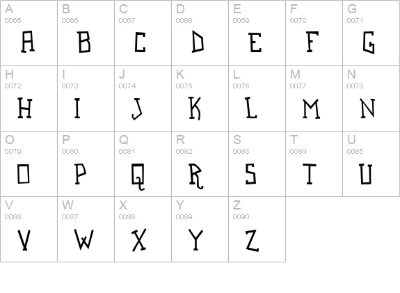Spastic Nerfbag uppercase A-Z preview