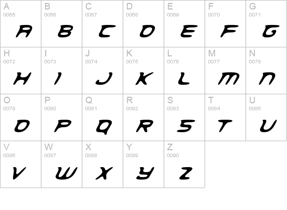 Spatial Anamoly
 uppercase A-Z preview
