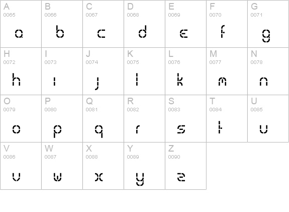 special k. uppercase A-Z preview