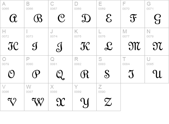 SpecialAlphabetsP01 uppercase A-Z preview