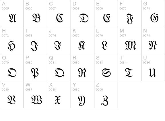SpecialAlphabetsP02 uppercase A-Z preview