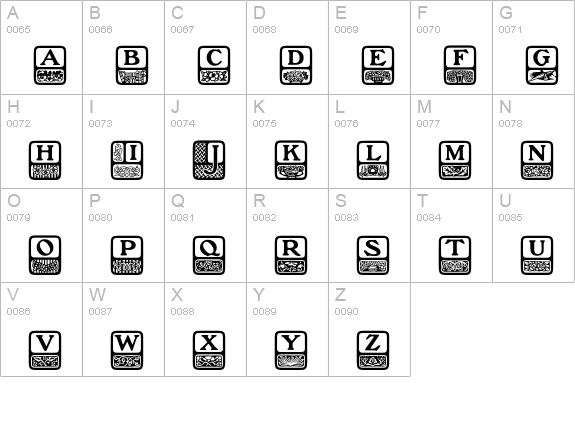 SpecialAlphabetsP05 uppercase A-Z preview
