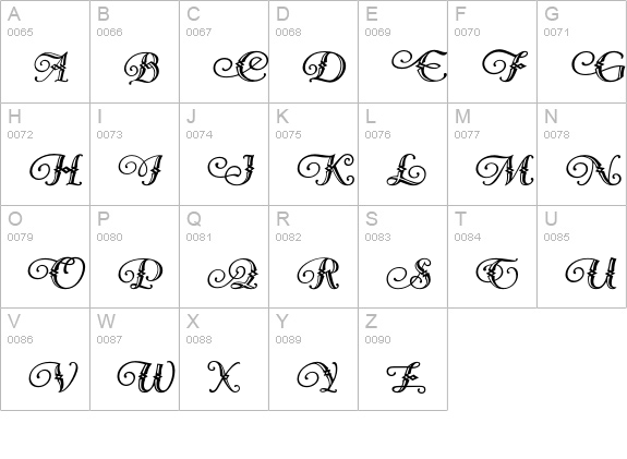 SpecialAlphabetsP08 uppercase A-Z preview