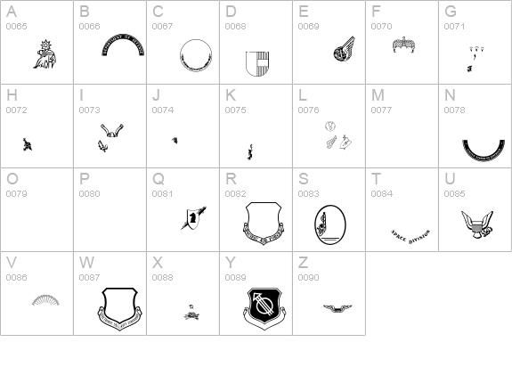 SpecialSealsP01 uppercase A-Z preview