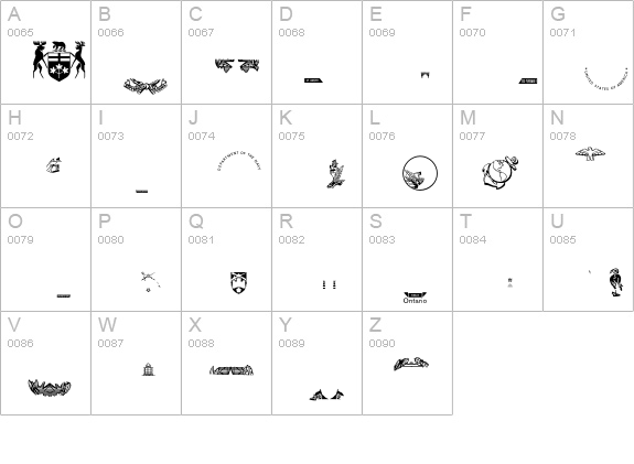SpecialSealsP02 uppercase A-Z preview