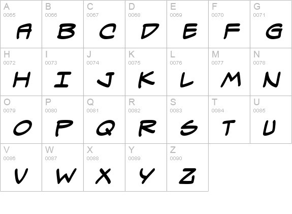 Spectre Verde BB Bold uppercase A-Z preview