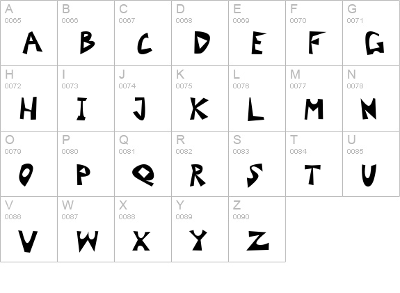 Speed Bump uppercase A-Z preview