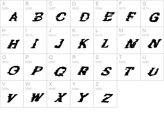 Speed of Oatmeal uppercase A-Z preview