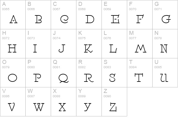 Speedball No 2 NF uppercase A-Z preview