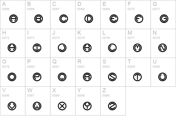 Spheroids BRK uppercase A-Z preview