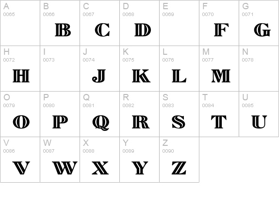 SphinxInline uppercase A-Z preview