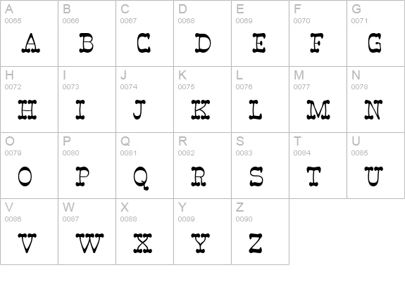 Spicandspan uppercase A-Z preview