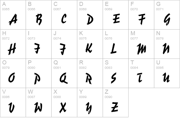 Spiffy Script SSi uppercase A-Z preview