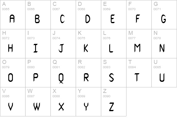 Spike-Condensed Normal uppercase A-Z preview