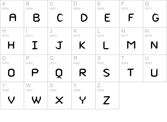 Spike-Extended Normal uppercase A-Z preview