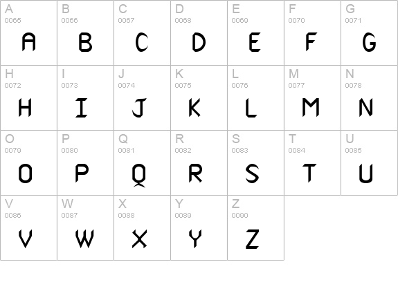 Spike Normal uppercase A-Z preview