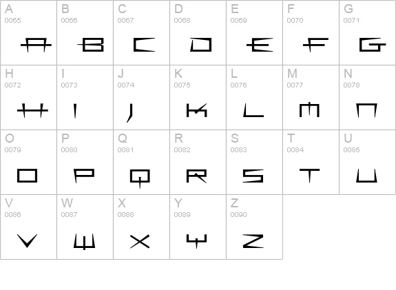 Spike-Regular uppercase A-Z preview