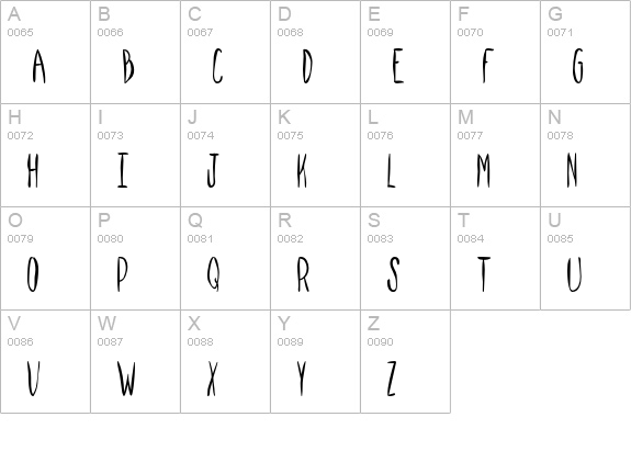 SpillMilkRegular uppercase A-Z preview