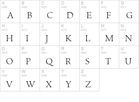 Spira-Light uppercase A-Z preview