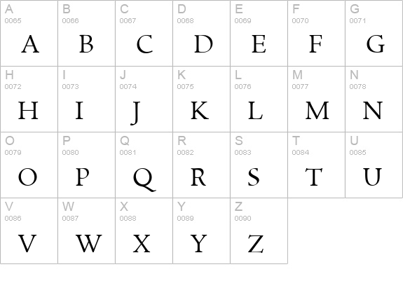 Spira-RegularSmallCaps uppercase A-Z preview