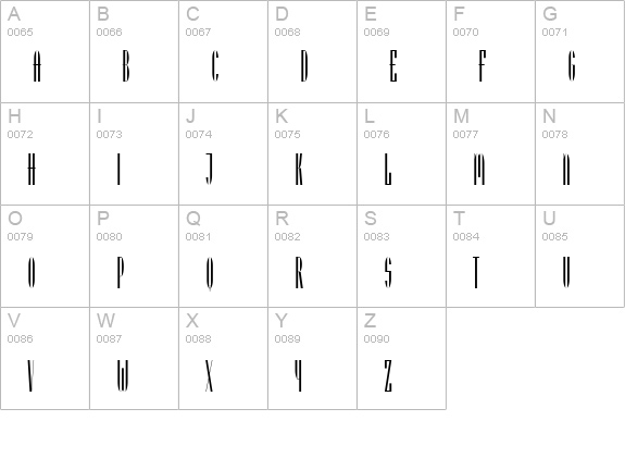 Spitbol SSi uppercase A-Z preview