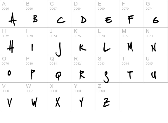 Splurge Bold uppercase A-Z preview