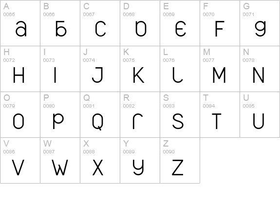 Spoing uppercase A-Z preview
