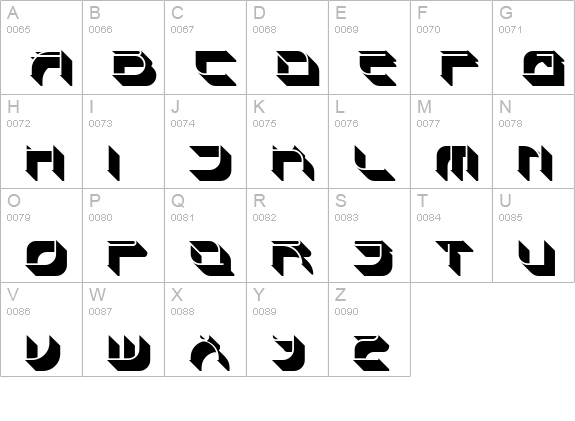 SpondulixNF uppercase A-Z preview