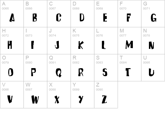 SpongeFont SquareType uppercase A-Z preview