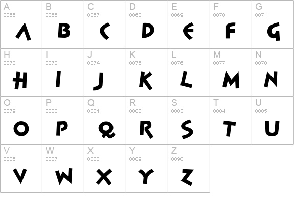 Spontan-Black uppercase A-Z preview