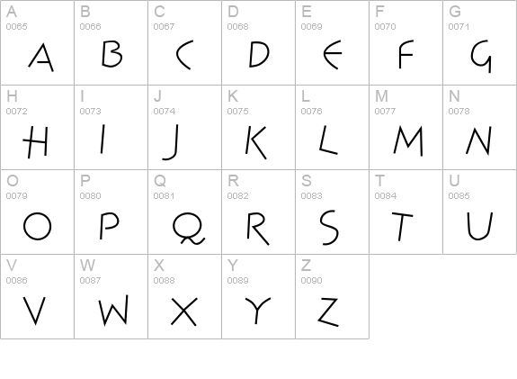 Spontan-Plain uppercase A-Z preview