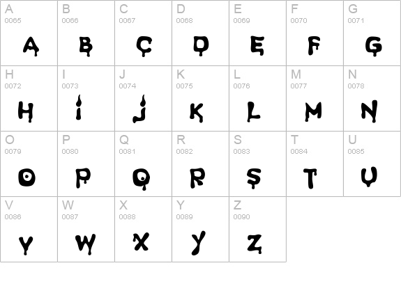 Spooky Light
 uppercase A-Z preview