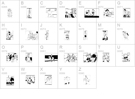 Sports uppercase A-Z preview