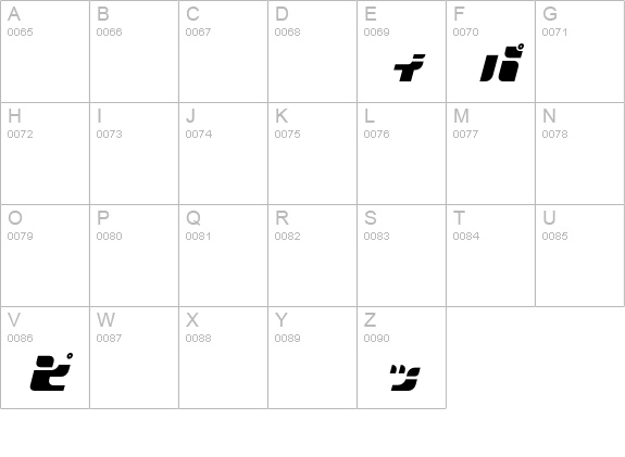 Sportswear-JFaster uppercase A-Z preview