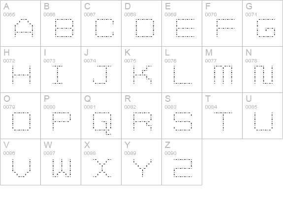 Spot Matrix uppercase A-Z preview