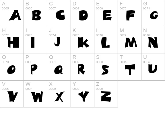 Spotts uppercase A-Z preview